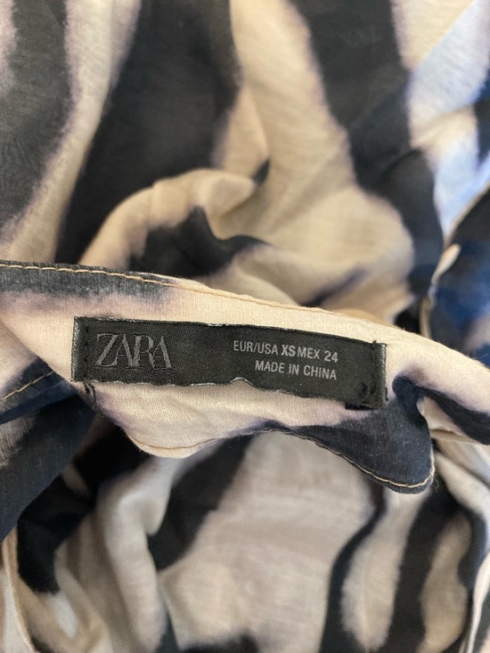 ZARA Animal Print Knotted Pareo Swim Cover Skirt - Picture 6 of 9